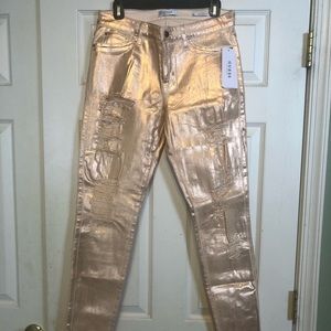 NWT ✨METALLIC ROSE COPPER | GUESS JEANS | SIZE 30